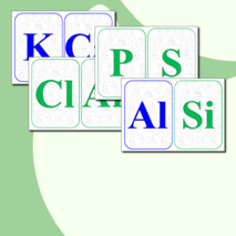 Карточки для изучения названий химических элементов (50 шт)