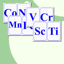 Карточки для изучения названий химических элементов (50 шт)