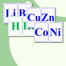 Карточки для изучения названий химических элементов (50 шт)