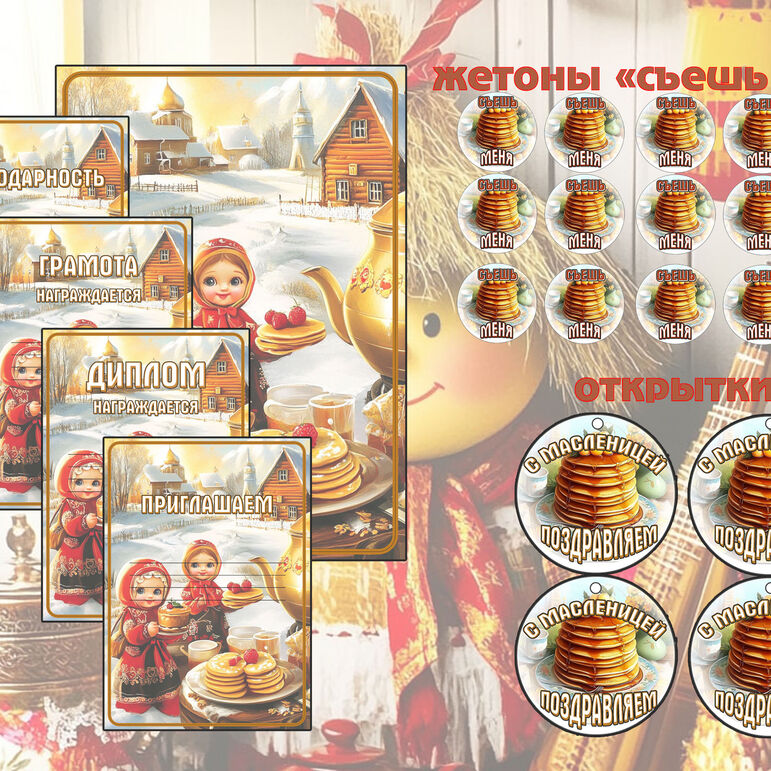 Грамоты, дипломы, благодарственность, жетоны и открытки 