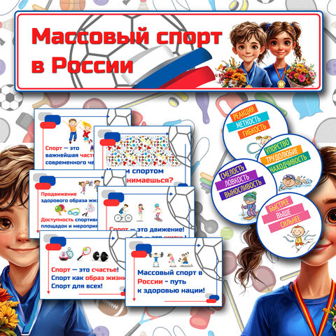 Массовый спорт в России. ОФормление кабинета. Разговоры о важном.