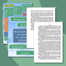 Ментальная карта/интеллект-карта по повести А.С. Пушкина 