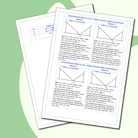 Самостоятельная работа на тему: 