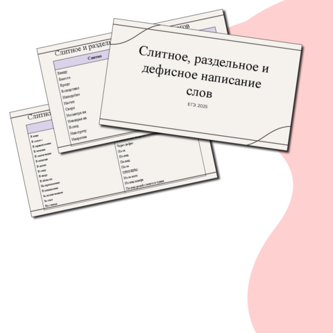 Презентация "Слитное, раздельное и дефисное написание слов"