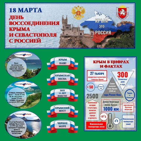 Оформление «День воссоединения Крыма с Россией»