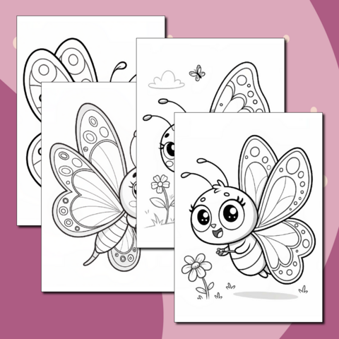 Раскраска "Красивые бабочки 2"