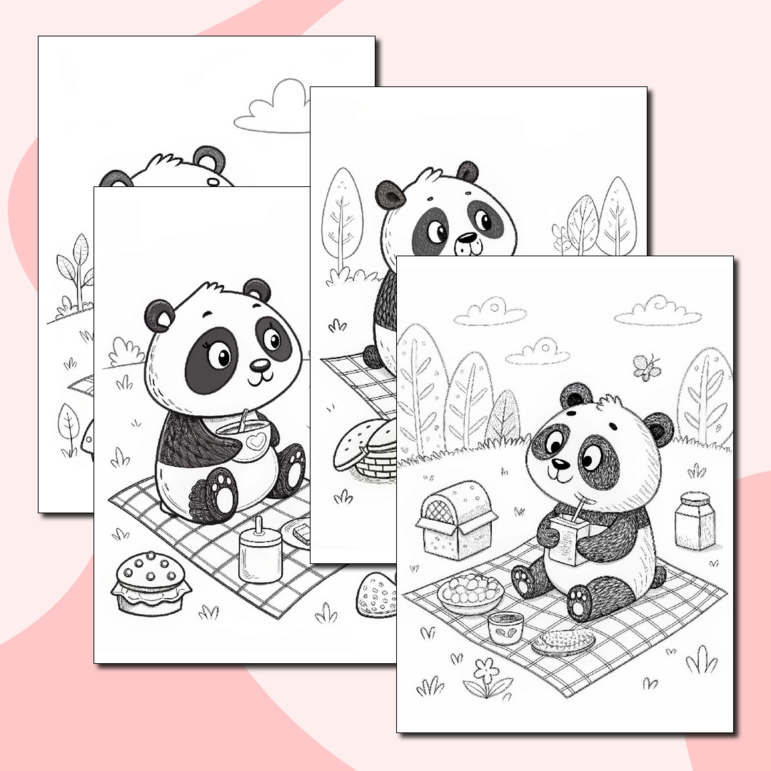 Милая раскраска с пандой | Раскраски Инфоурок
