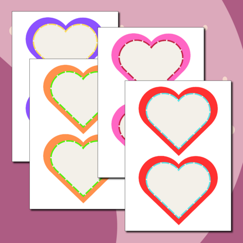 Шаблоны сердечек, которые можно адаптировать под любой праздник и любое настроение.