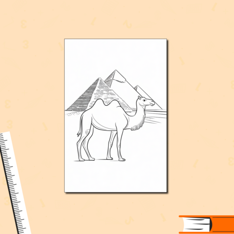 «Верблюд». Красивая раскраска