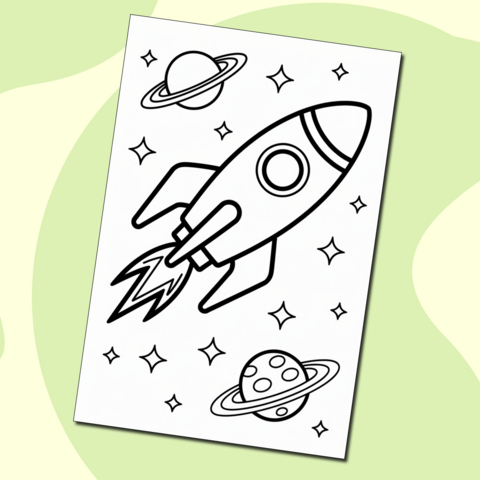 Ракета – милейшая раскраска