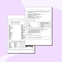 Рабочий лист по английскому языку для 8 класса,по программе Starlight 8, Unit 5A