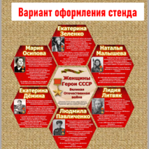 Оформление ко 80-летию Победы в Великой Отечественной войне. Женщины со званием 