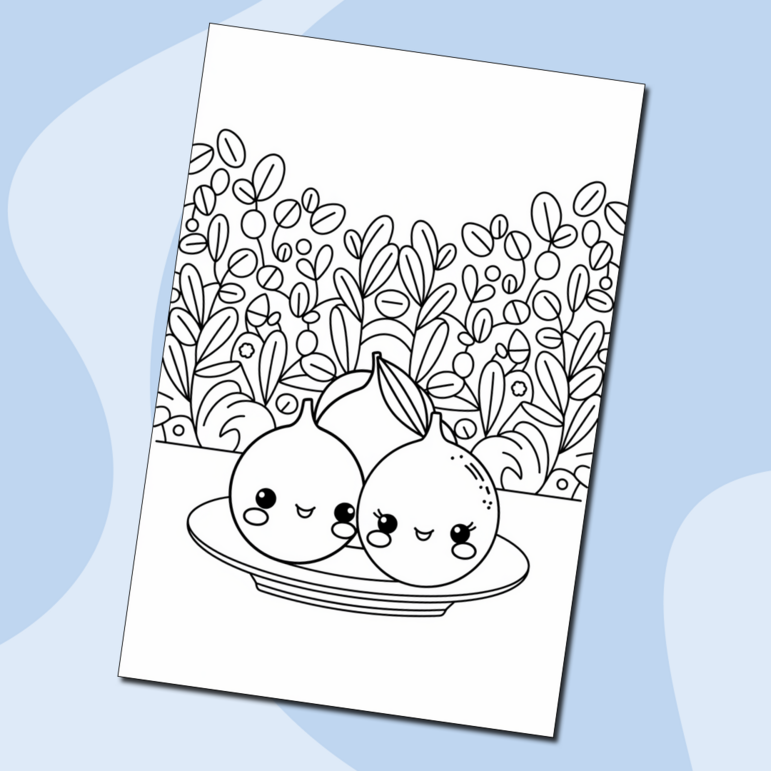 Анимешные апельсины. Милая раскраска | распечатать детские раскраски ...