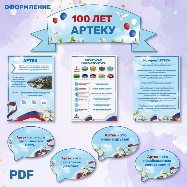 Оформление кабинета 100 лет Артеку. Разговоры о важном.