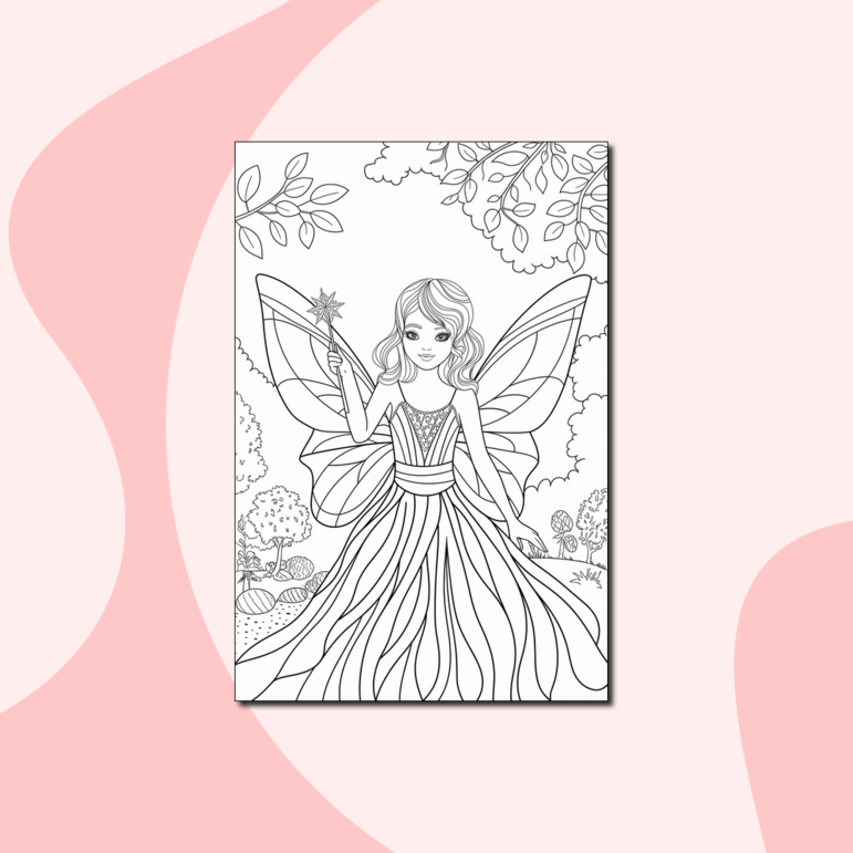 Фея с росой – красочная раскраска | Раскраски для детей от Инфоурок