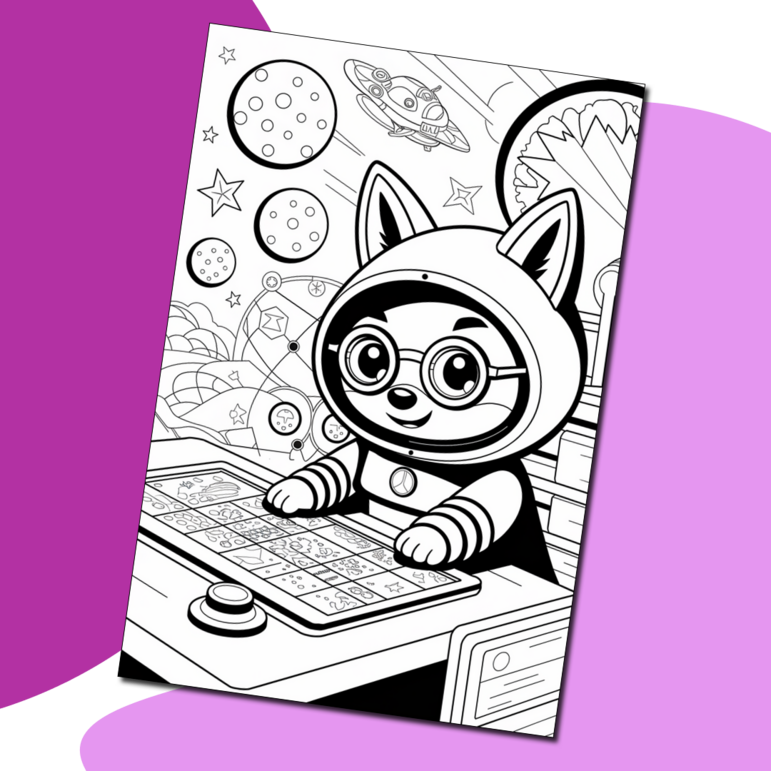 Кот с кодом — интересная раскраска – раскраска для детей распечатать ...