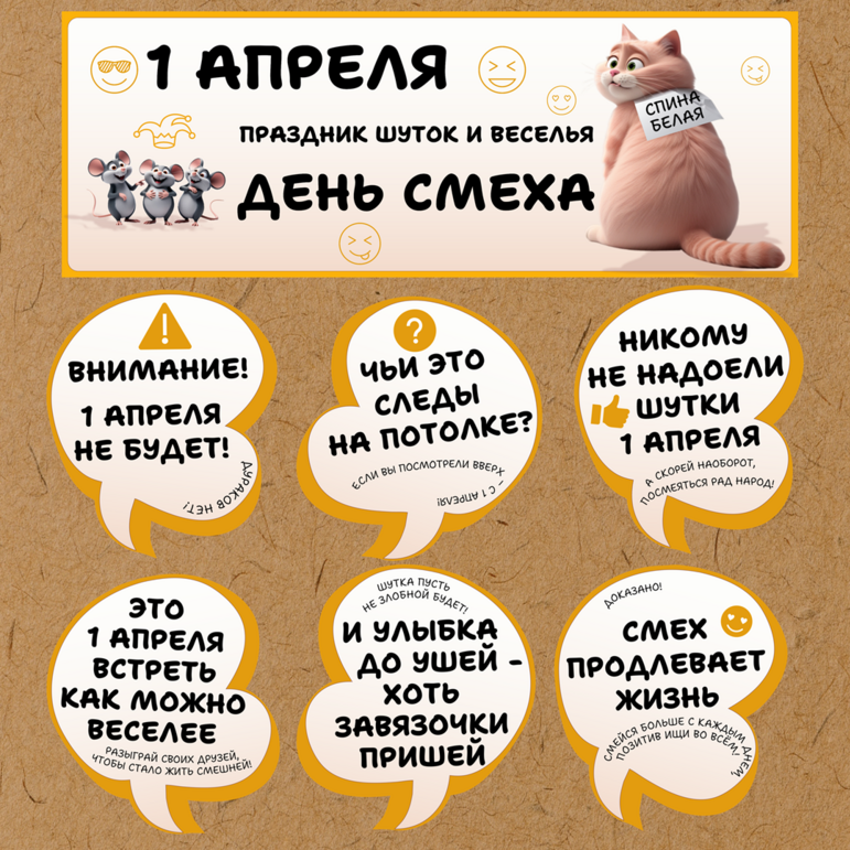 1 апреля. День смеха. Оформление