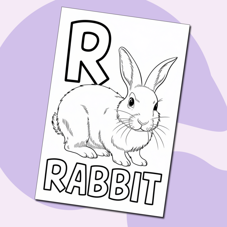 Буква «R» – раскраска с английским алфавитом для детей – раскраска для ...