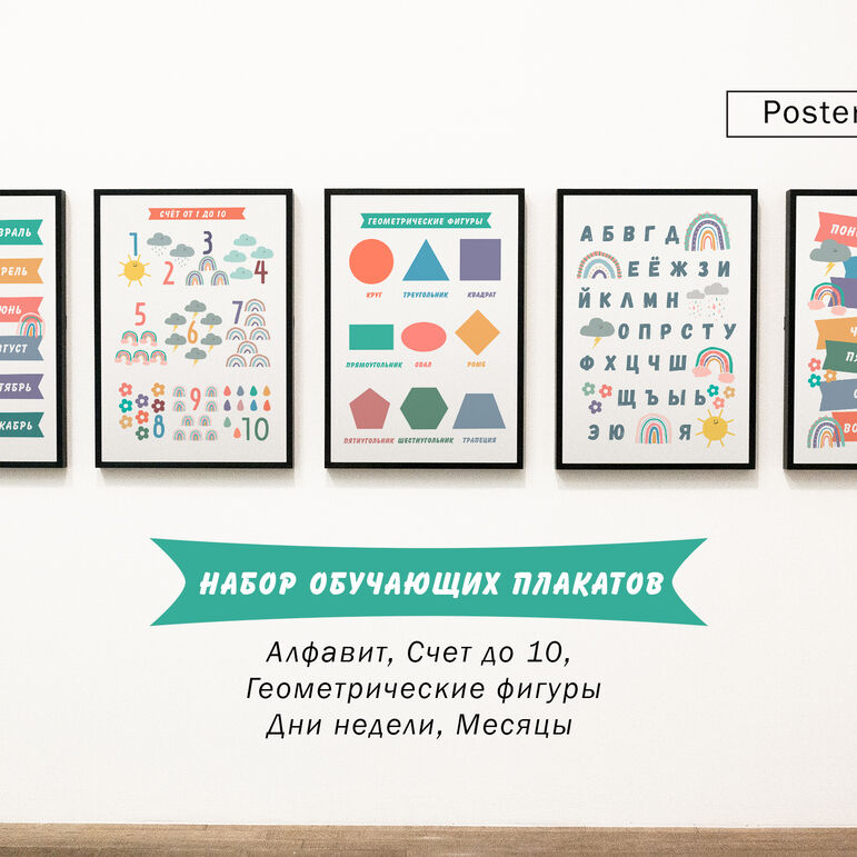 Набор обучающих плакатов