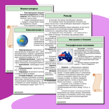 Памятка по предмету «География» на тему «Австралия и Океания»