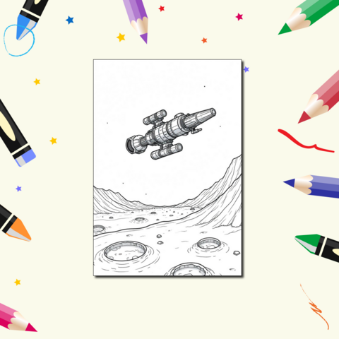 База на Луне — научная раскраска