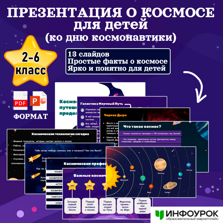 Квиз о космосе для детей ("День космонавтики")