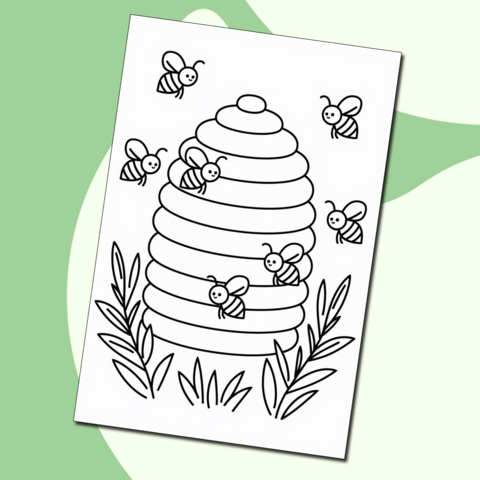 Осы – раскраска для дошкольников