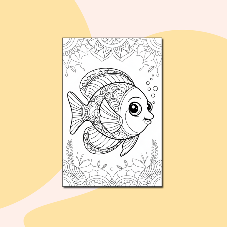 Рыбка – красивая раскраска – коллекция детских раскрасок Инфоурок