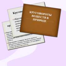 Круговороты веществ в природе