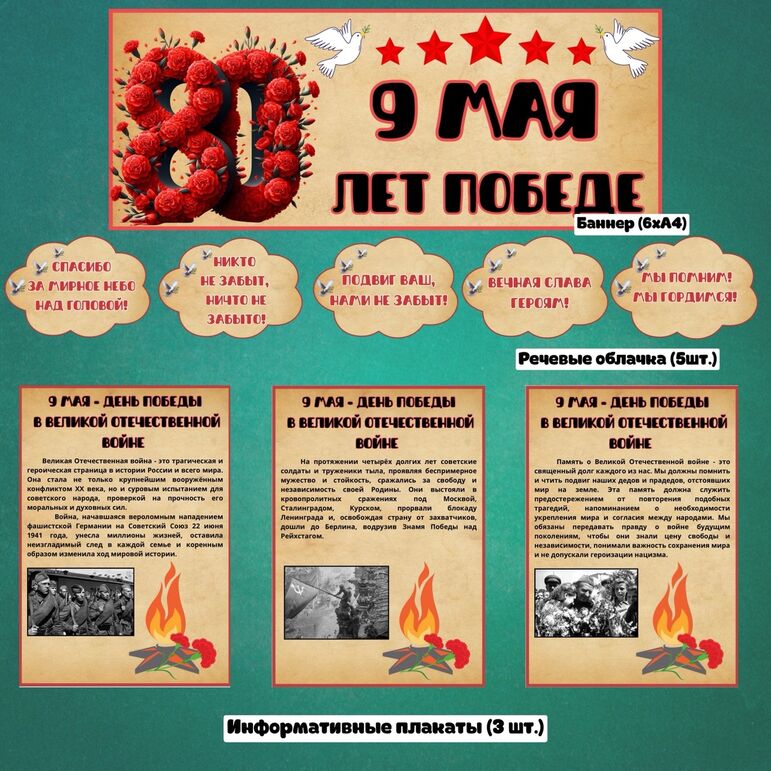 Оформление к разговору о важном «80-летие Победы в Великой Отечественной войне»