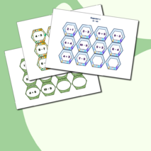 Игра – гексы по математике «Гексодорожки. Круговые примеры», 1 класс.