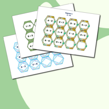 Игра – гексы по математике «Гексодорожки. Круговые примеры», 1 класс.