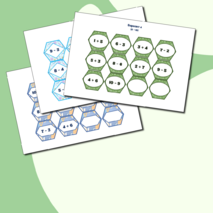 Игра – гексы по математике «Гексодорожки. Круговые примеры», 1 класс.