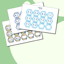 Игра – гексы по математике «Гексодорожки. Круговые примеры», 1 класс.