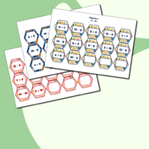 Игра – гексы по математике «Гексодорожки. Круговые примеры», 1 класс.