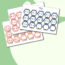 Игра – гексы по математике «Гексодорожки. Круговые примеры», 1 класс.