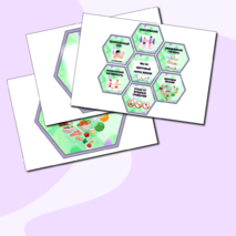 Гексы (соты) для оформления кабинета «Мы за здоровый образ жизни!»