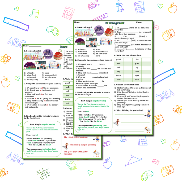 Рабочий лист Spotlight 5 Module 9b It was great!