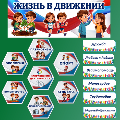 Оформление «Жизнь в движении». 12 мая. Разговоры о важном