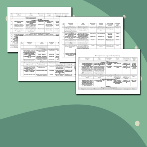 План внутришкольного контроля на 2025-2026
