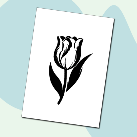 Трафарет " Тюльпан"
