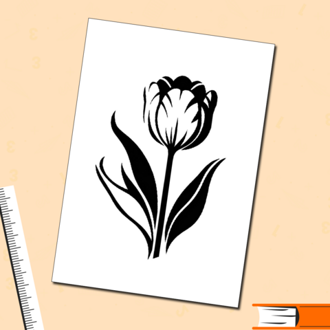 Трафарет "Тюльпан"