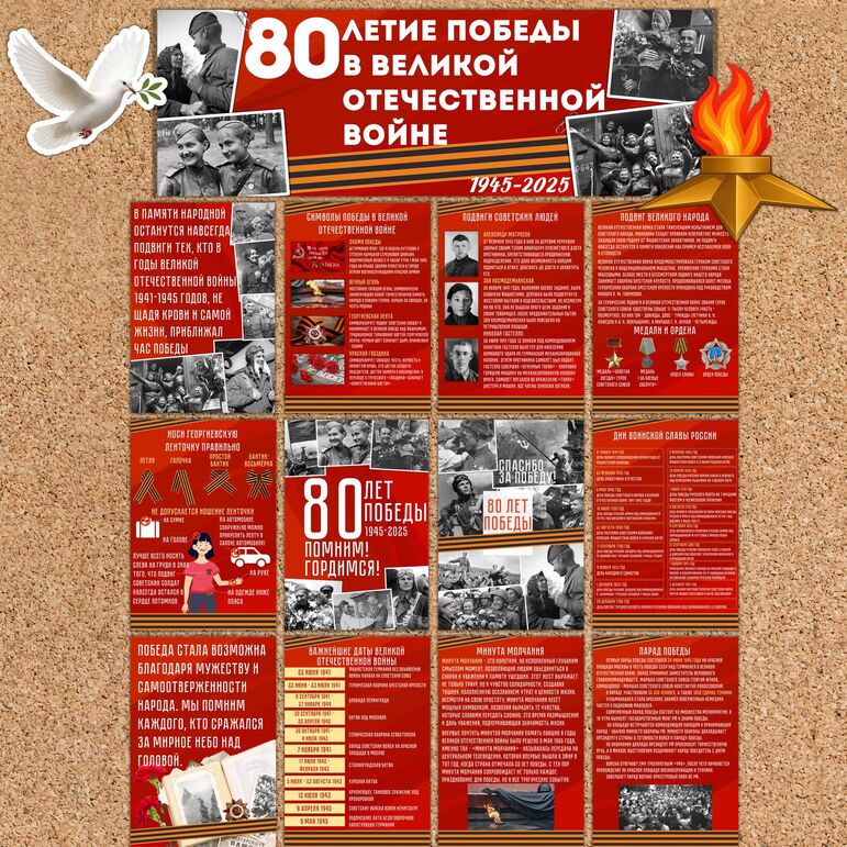 Оформление «80-летие Победы в Великой Отечественной войне» (Разговоры о важном)