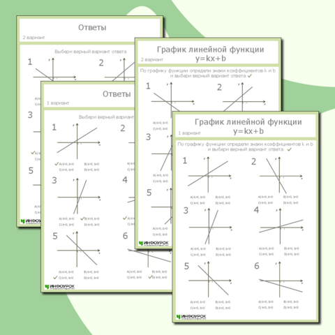 Рабочий лист для подготовки к ОГЭ по теме «График линейной функции»