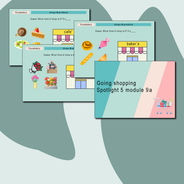 Презентация "Go shopping" Spotlight 5 Module 9a | articles a/an/the| to ...