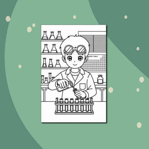 Очки и пробирки – экспериментальная раскраска