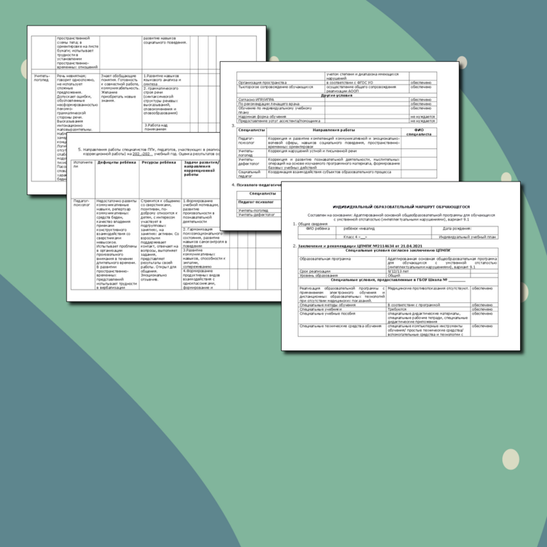 Индивидуальный образовательный маршрут, программа 9.1