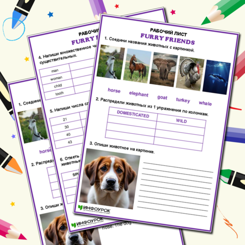 Рабочий лист по английскому языку по теме 