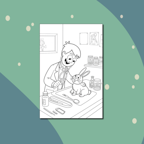 Добрый доктор. Раскраска для детей