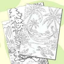 Летние раскраски. Набор для летнего лагеря
